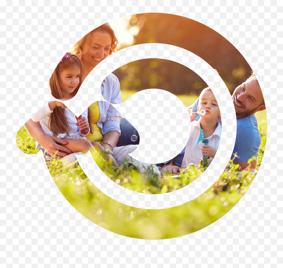 Family Outside In Grass Playing With Bubbles Cropped Into - Leisure Png,Grass Icon