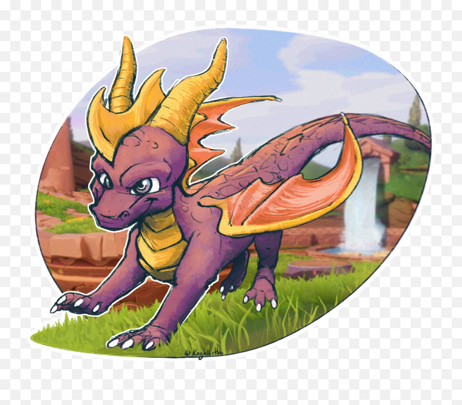 Colored Spyro Sketch By Me - Dragon Png,Spyro Icon