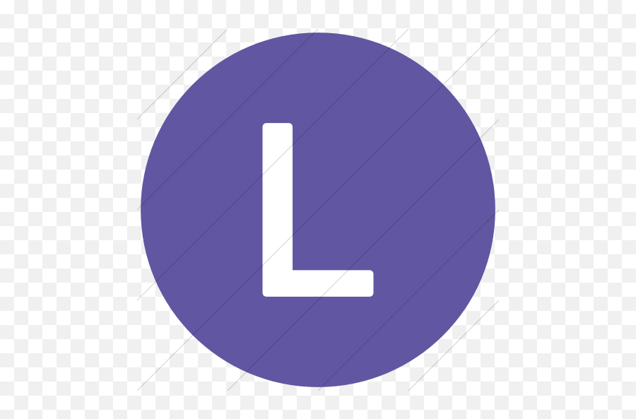 Purple Alphanumerics Uppercase Letter - Purple L In A Circle Png,Letter L Icon