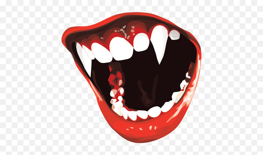 Dracula Vampire Teeth Bite - Vampire Tooth Sticker Png,Vampire Teeth Png