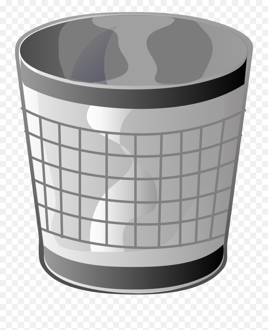 Empty Trash Bin Svg Vector - Cesto De Basura Png,Black Trash Can Icon