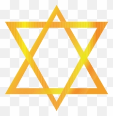 Isolated Golden Jewish Star - Canva png