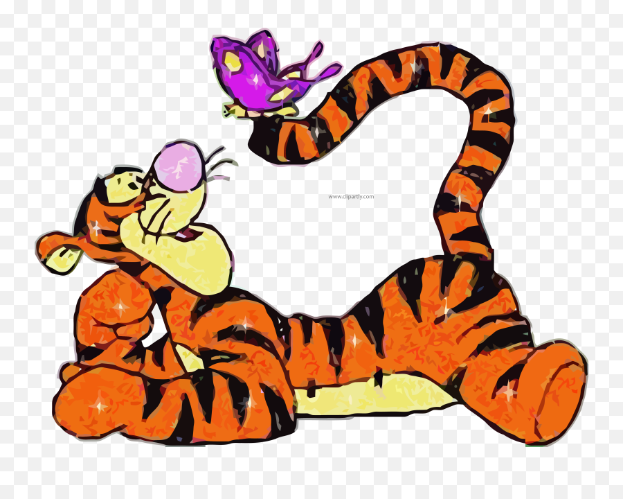 Tigger Butterfly Clipart Png - Tigger Winnie The Pooh,Tigger Png
