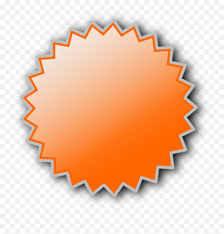 Badge Web 2 0 Sign - Starburst Clip Art Png,Orange Ribbon Png