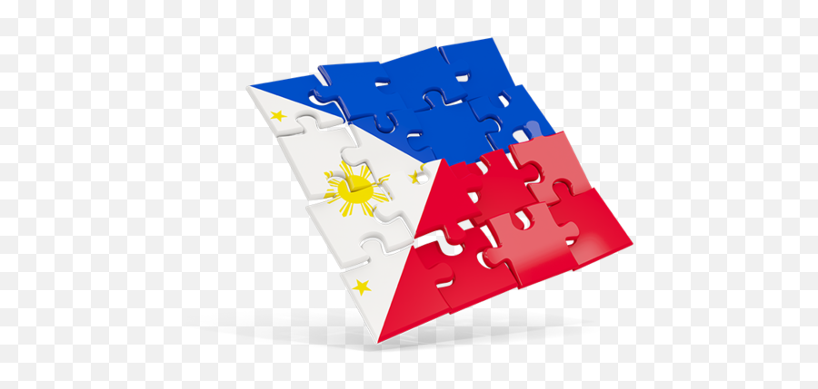 Square Puzzle Flag Illustration Of Philippines - Philippine Flag Puzzle Drawing Png,Philippine Flag Icon