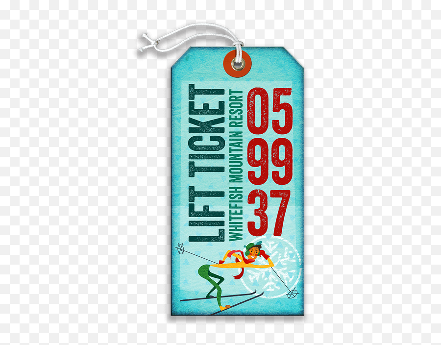 Snowflake Ski Lift Tag - Vertical Png,Lift Tickets Icon