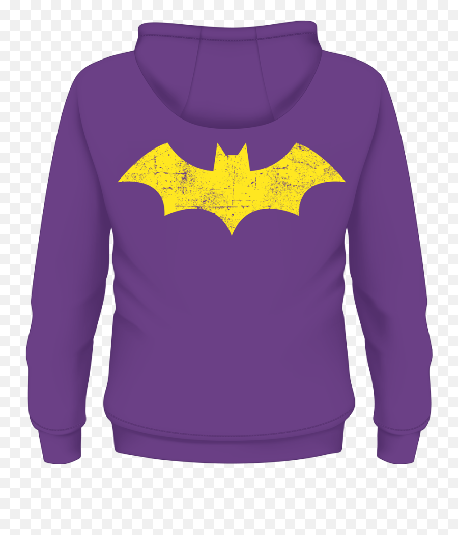 Dc Zipped Hoodie Batgirl - Batgirl T Shirt Purple Png,Batgirl Icon