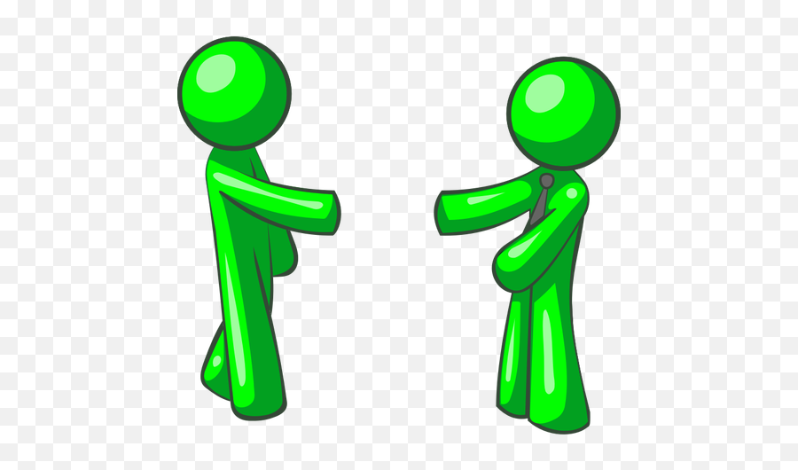 Vector Illustration Of Green Figures Shaking Hands Public - Shaking Hands Clip Art Png,Shaking Hands Icon Vector