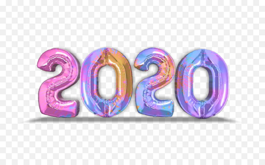 Happy New Year 2020 Text Png Balloon Image Free Download - Graphic Design,Balloon Png
