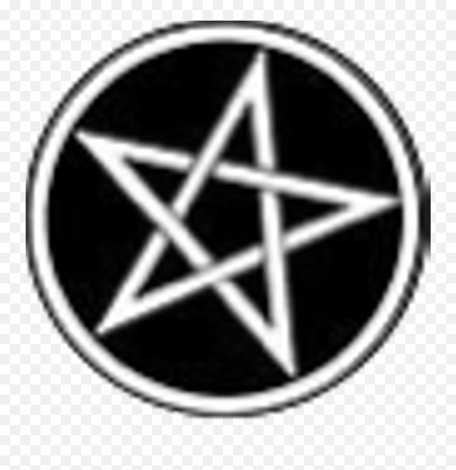 Tumblr Satanic Stickers Simbol Black - Sterling Silver Pentagram Ring Onyx Png,Dark Magician Girl Png