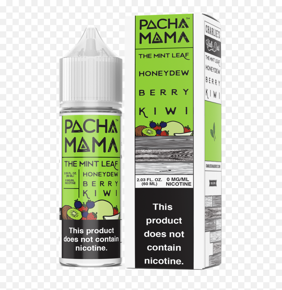Pachamama E - Liquid The Mint Leaf Honeydew Berry Kiwi Chalk Strawberry Guava Jackfruit 60ml Png,Mint Leaf Png