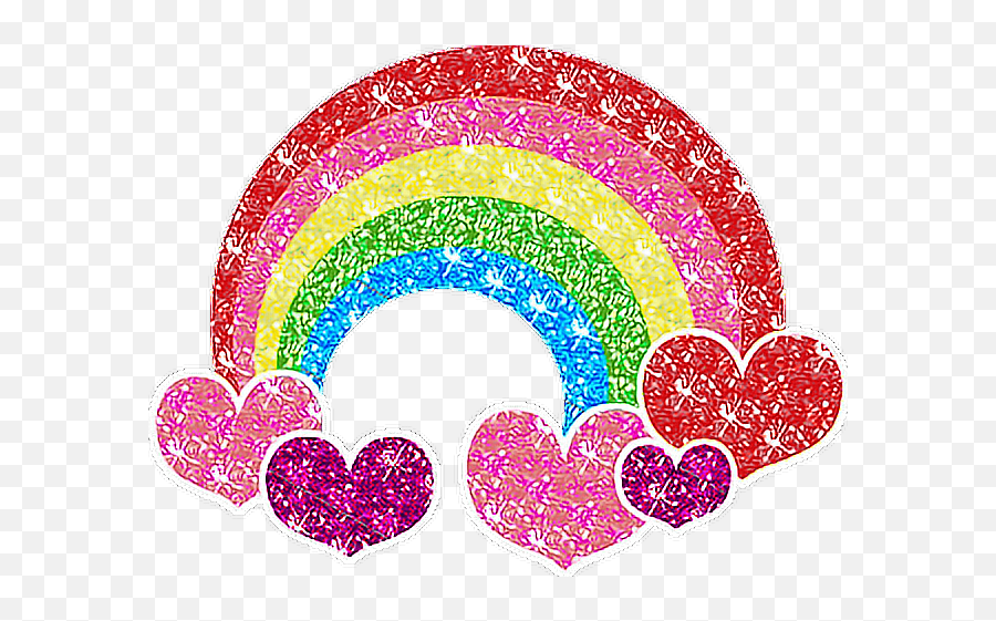 Glitter Rainbow Clipart Png - Glitter Transparent Rainbow Heart,Rainbow Clipart Transparent Background
