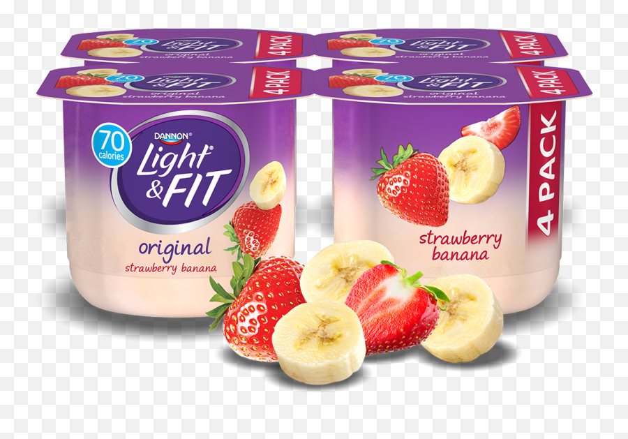 Strawberry Clipart Png - Yogurt Clipart Banana Yogurt Light And Fit Yogurt,Strawberry Clipart Png