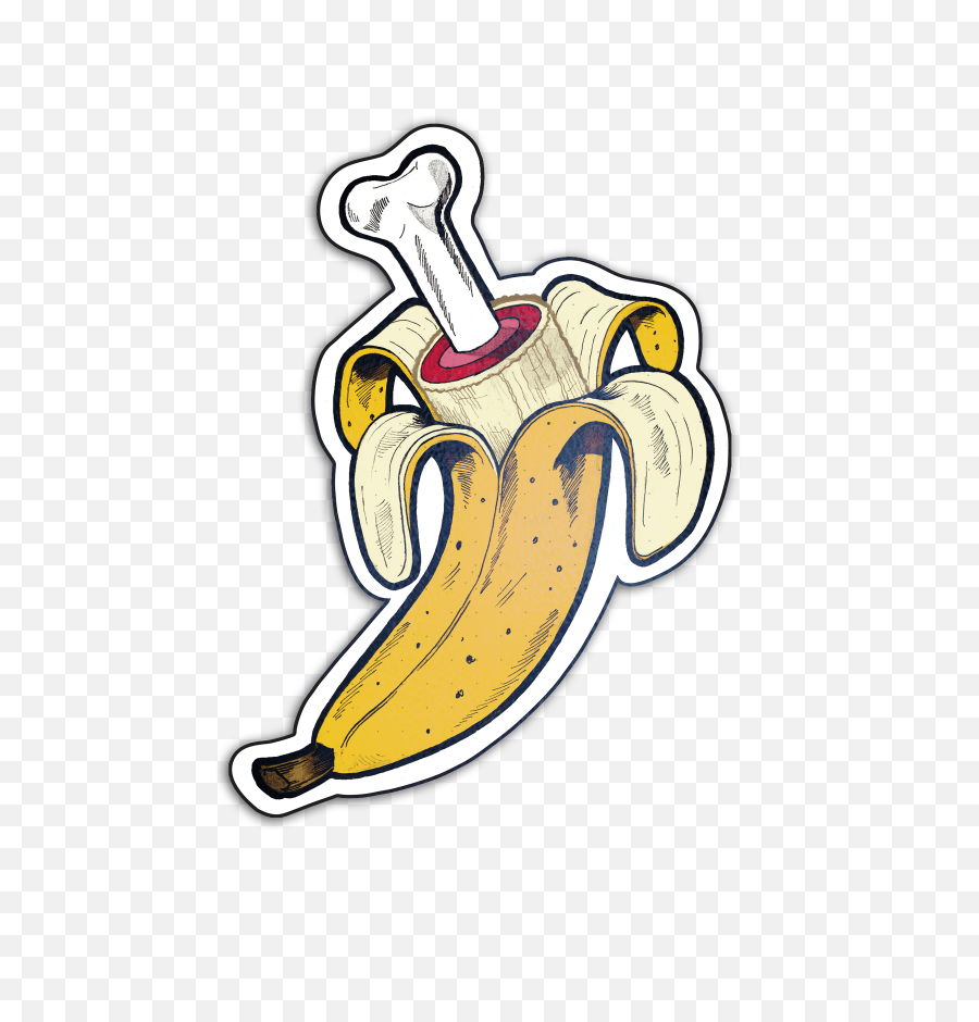 Download Clipart Royalty Free Library Banana Bone Peel Into - Bone Banana Png,Banana Peel Png