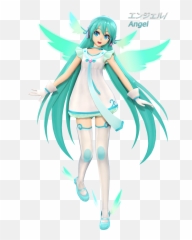 Download Hd 2600x4000 3d Angel - Hatsune Miku Model Png Mmd Hatsune Miku Models,Miku Png