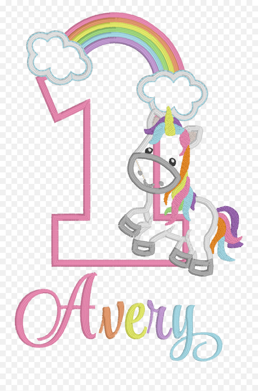 Unicorn U0026 Rainbow Pastel Tutu Birthday Set - Unicorn 1st Birthday Clipart Png,Pastel Rainbow Png