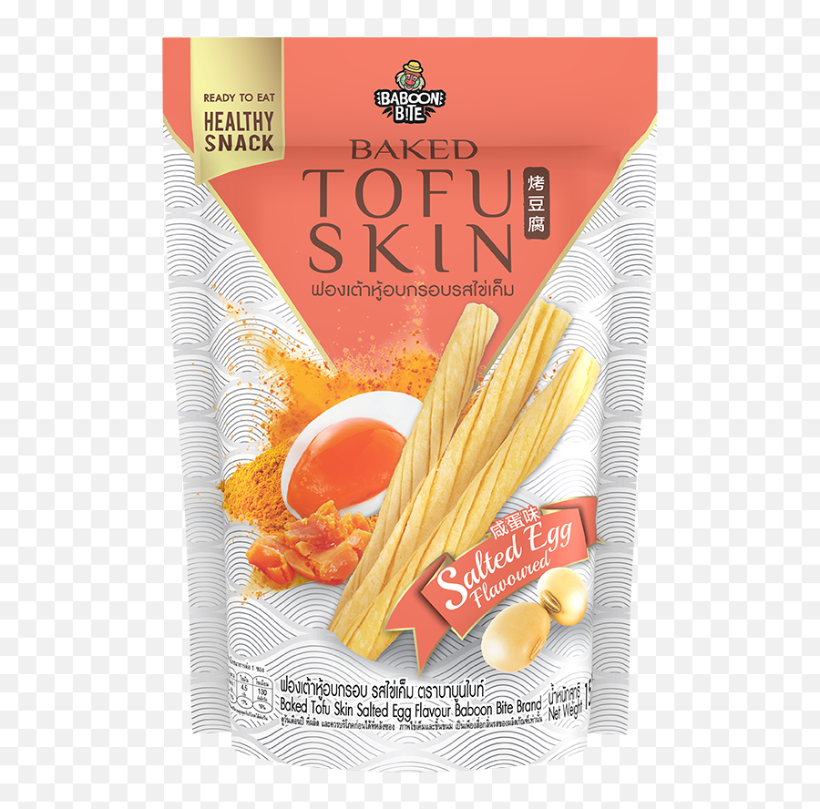 Baked Tofu Skin Salted Egg U2013 Baboon Bite Healthy Snack - Tofu Skin Chips Png,Tofu Png