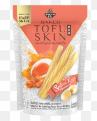 Baked Tofu Skin Salted Egg U2013 Baboon Bite Healthy Snack - Tofu Skin Chips Png,Tofu Png