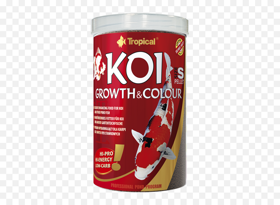 Koi Growth U0026 Colour Pellet Size S 1000ml400g - Tin Tropical Koi Growth Png,Koi Png