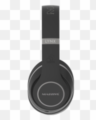 Lynx Black Wired Foldable High Quality - Massive Headphone png