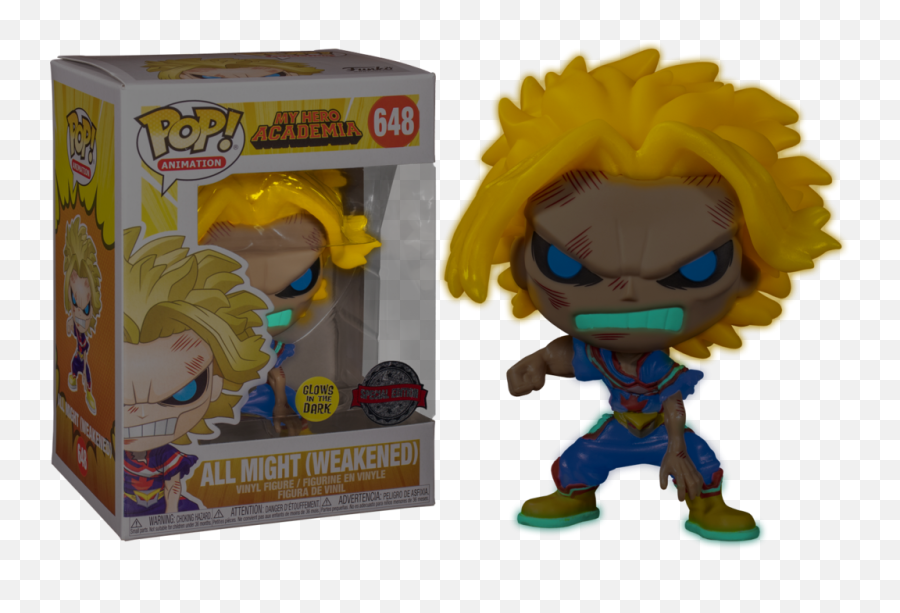 My Hero Academia - All Might Weakened Glow In The Dark Pop All Might Funko Pop Glow In The Dark Png,All Might Face Png