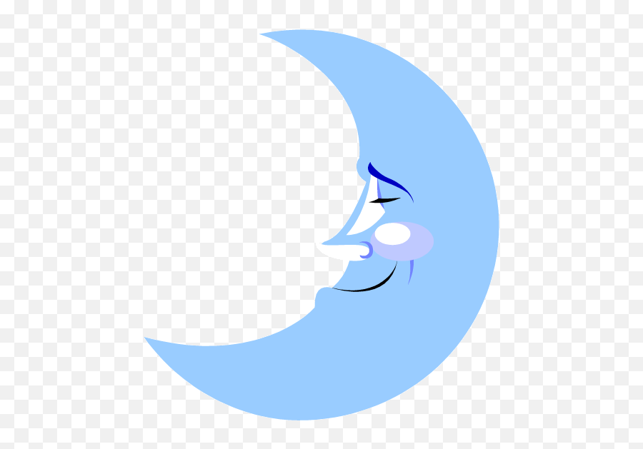Download Hd Graphics For Blue Crescent Moon - Half Cartoon Animated Moon Clipart Png,Cartoon Moon Png