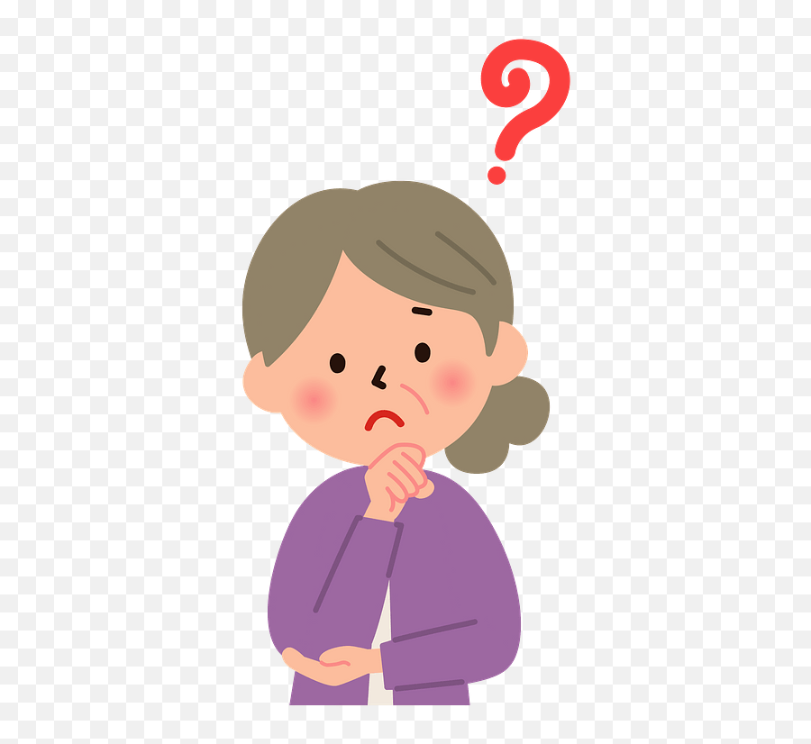 Senior Woman Doubt Clipart - Doubt Clipart Png,Doubt Png