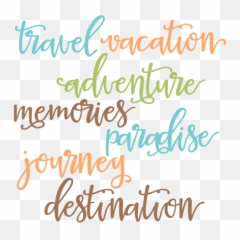 Travel Words Set Svg Scrapbook Cut File Cute Clipart Files - Travel Scrapbook Stickers Png,Vacation Png