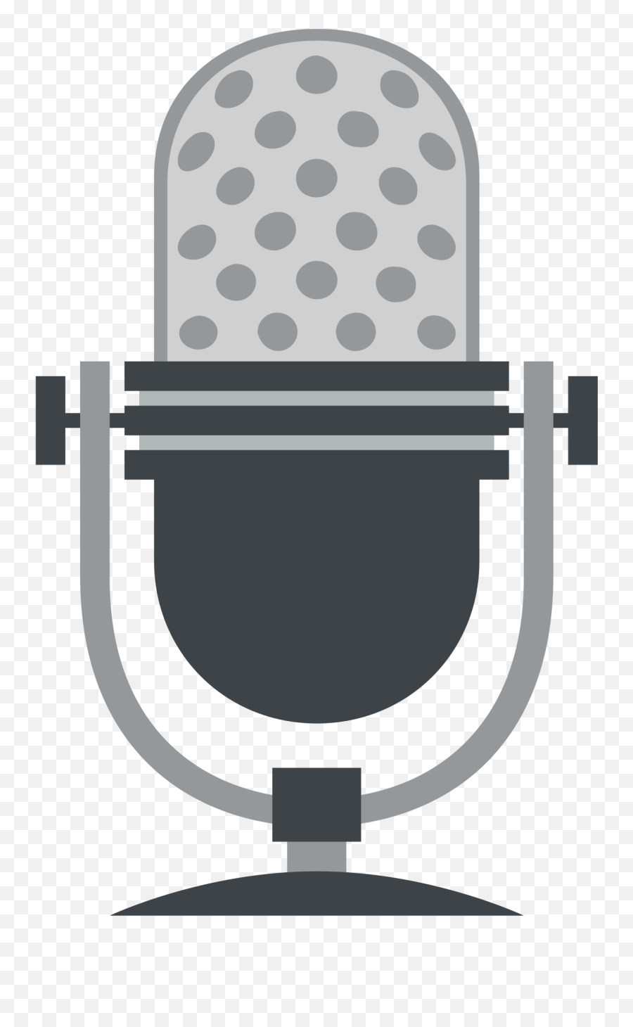 Microphone Clip Art Black And White - Microphone Emoji Png,Microphone Emoji Png