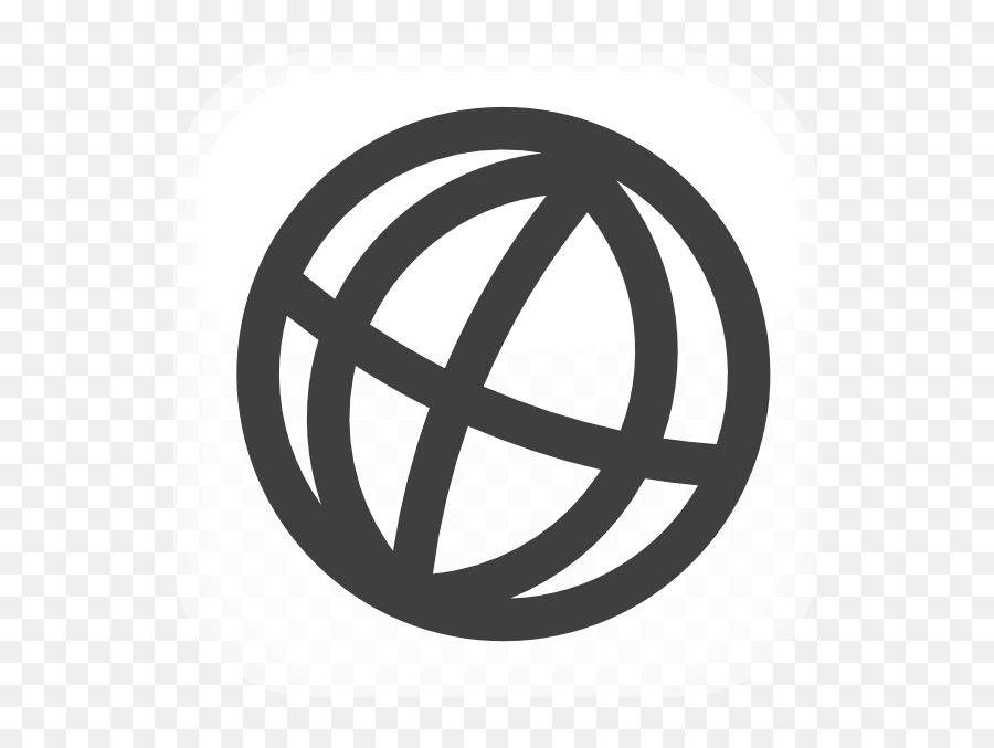 Simple Black And White Globe Png Image - Black And White Simple Logo Png,Globe Black And White Png