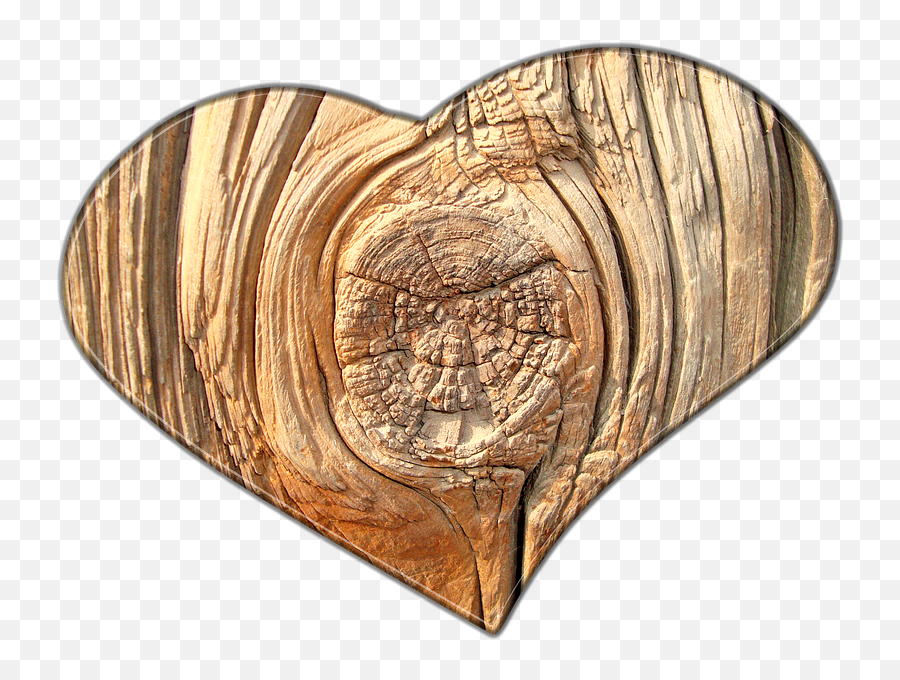 Heart Love Wood - Wood Heart No Background Png,Grain Texture Png