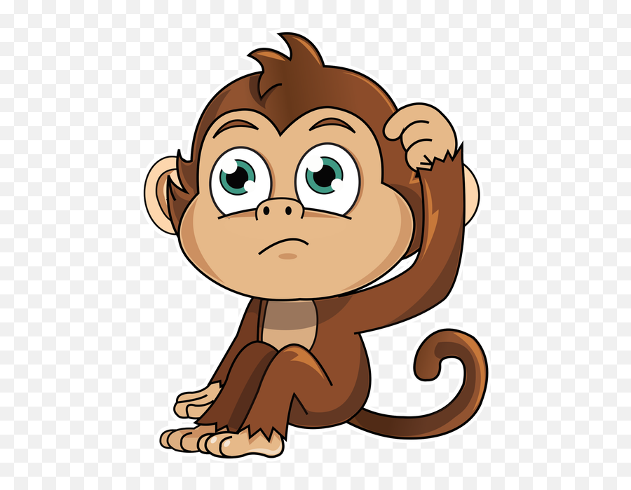 Cute Monkey Stickers Messages Sticker - 6 Stiker Monkey Png Animation Animal Pics Hd,Monkey Transparent
