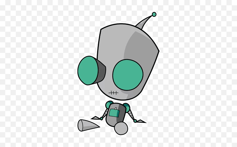 Invader Zimu201d Stickers Set For Telegram - Invasor Zim Gir Robot Png,Invader Zim Png