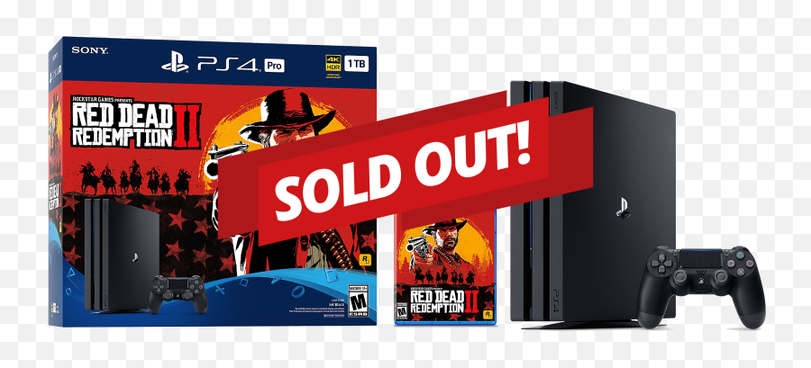 Home Sold Out Red Dead Redemption - Playstation 4 Pro Ps4 Pro Red Dead Redemption 2 Png,Red Dead Redemption 2 Logo Png