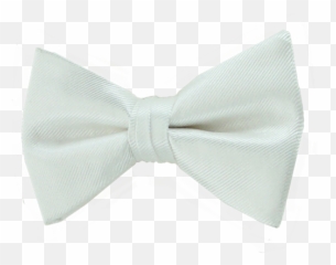 Simply Solid White Bow Tie - png