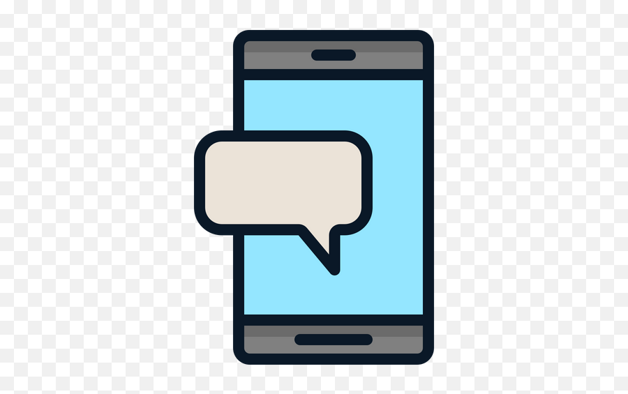 Phone Icon Of Colored Outline Style - Available In Svg Png Smart Device,Blue Phone Icon