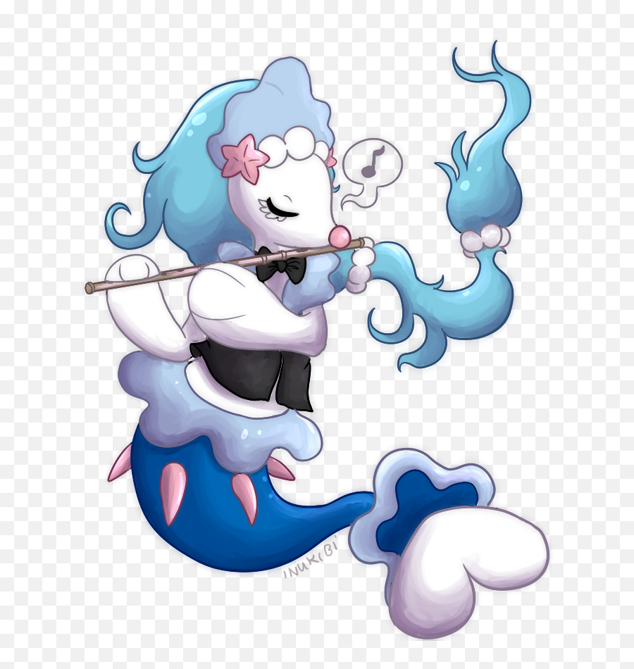 Primarina Playing Flute By Inukibi - Flute Primarina Playing Png,Primarina Icon