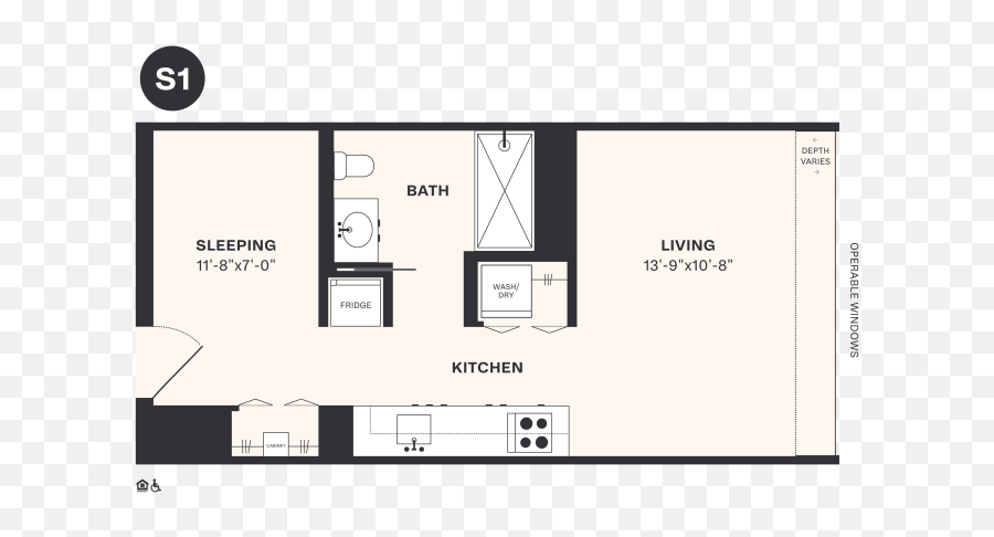 Check Out This Studio Apartment - Dot Png,Icon Bay Floor Plans