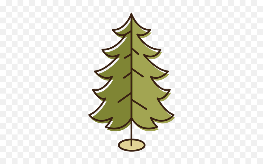 Christmas Tree Curled Branches Cartoon Icon 14 - Transparent Arbol De Navidad Trazo Png,Tree Branch Icon