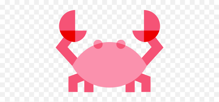 Crab Icon In Color Glass Style - Happy Png,Crab Icon