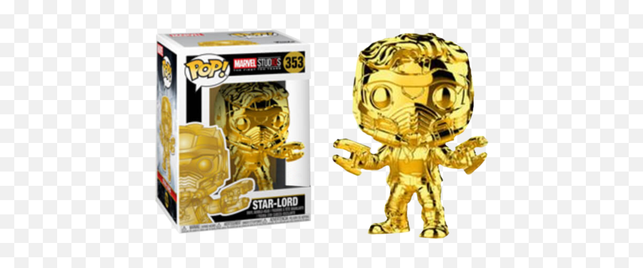 Gold Chrome Star Lord - Star Lord Chrome Funko Png,Starlord Png