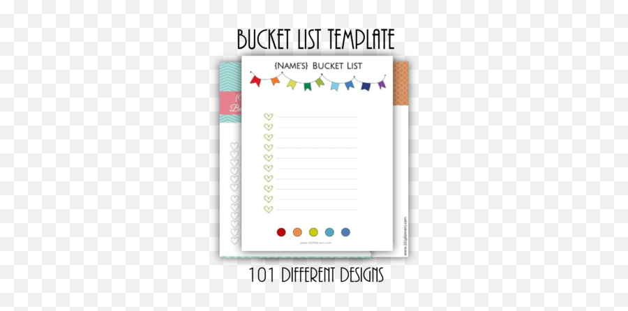 Free Bucket List Printable Customize Online U0026 Print - Dot Png,Bullet Journal Icon Ideas
