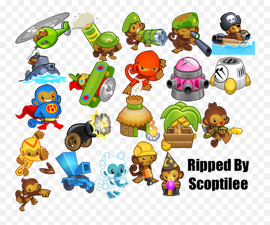 The Spriters Resource - Full Sheet View Bloons Tower Fictional Character Png,Td Icon