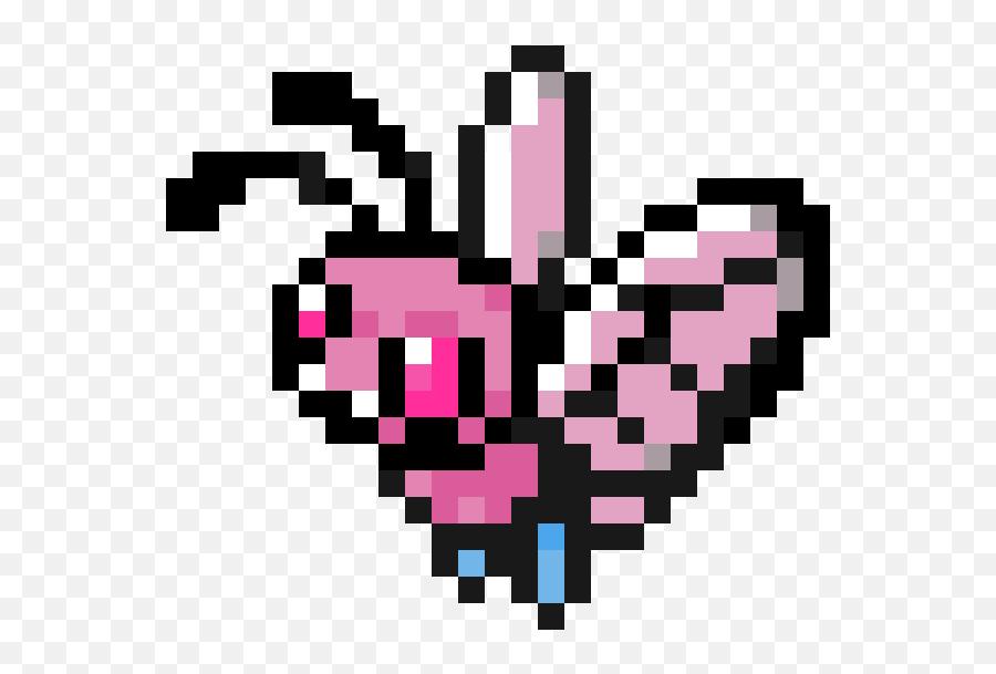 Pixilart - Pokémon Pink Butterfree By Voltiann Shiny Caterpie Pixel Art Png,Butterfree Png
