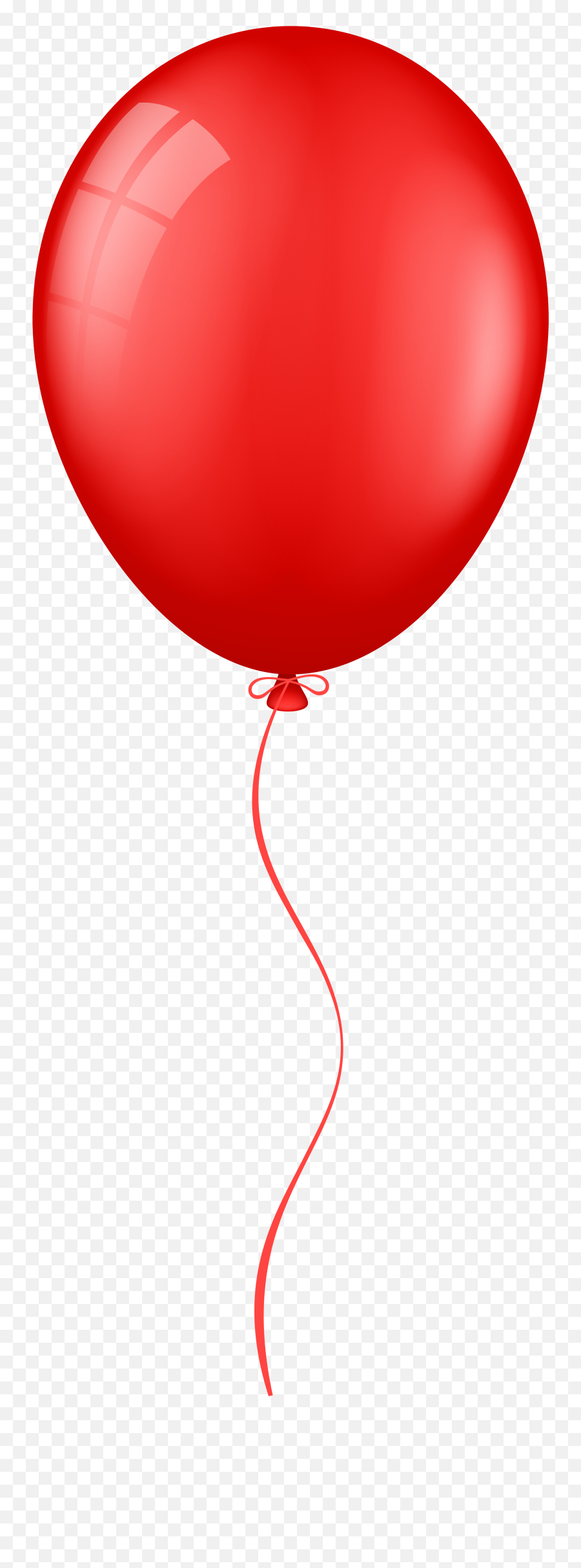 Single Transparent Background Balloon Clipart - Ballon On String Png,Balloons Png Transparent Background