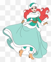 Human Ariel Clip Art Disney Galore - Princess Ariel Winter Disney Png,Ariel Png