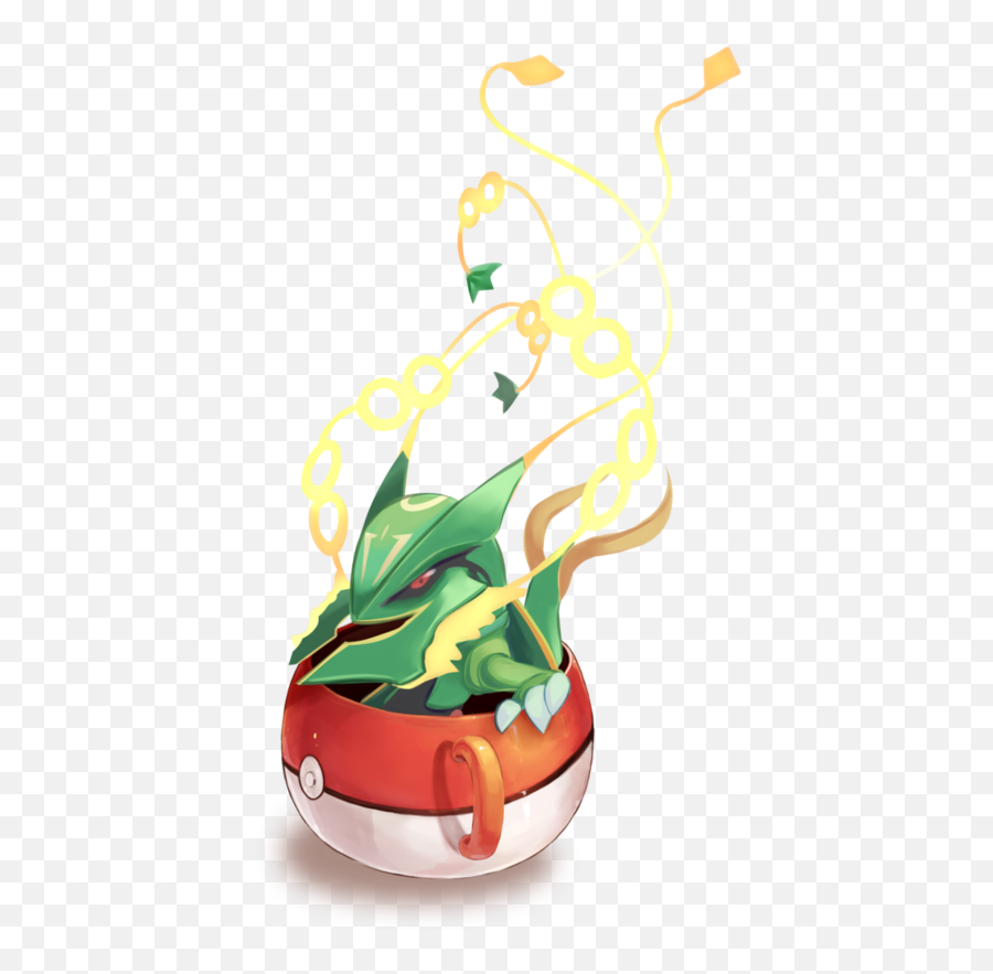 Download Hd Chibi Pokemon And - Pokemon Mega Rayquaza Chibi Png,Rayquaza Png