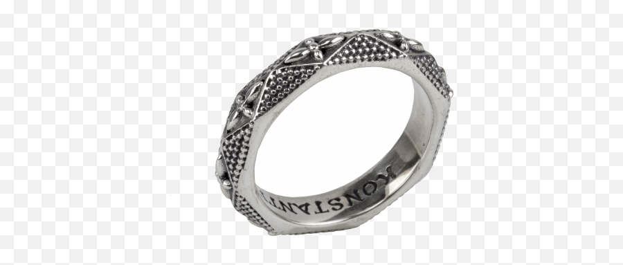 Konstantino Penelope Etched Diamond - Titanium Ring Png,Diamond Pattern Png