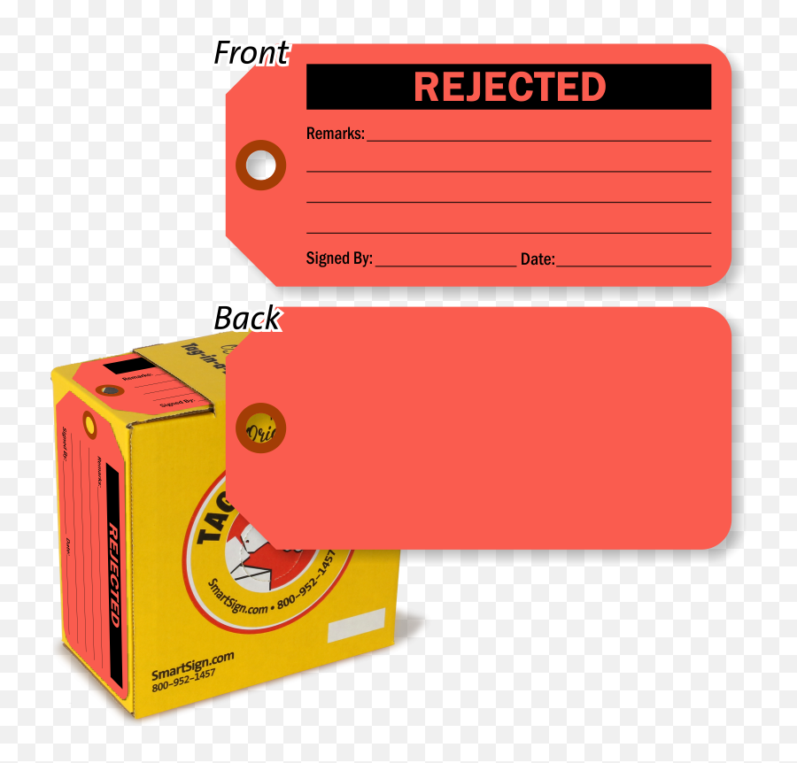 Download Hd Rejected Tag In A Box Inspection - Box Pricing Tag Design Png,Rejected Png
