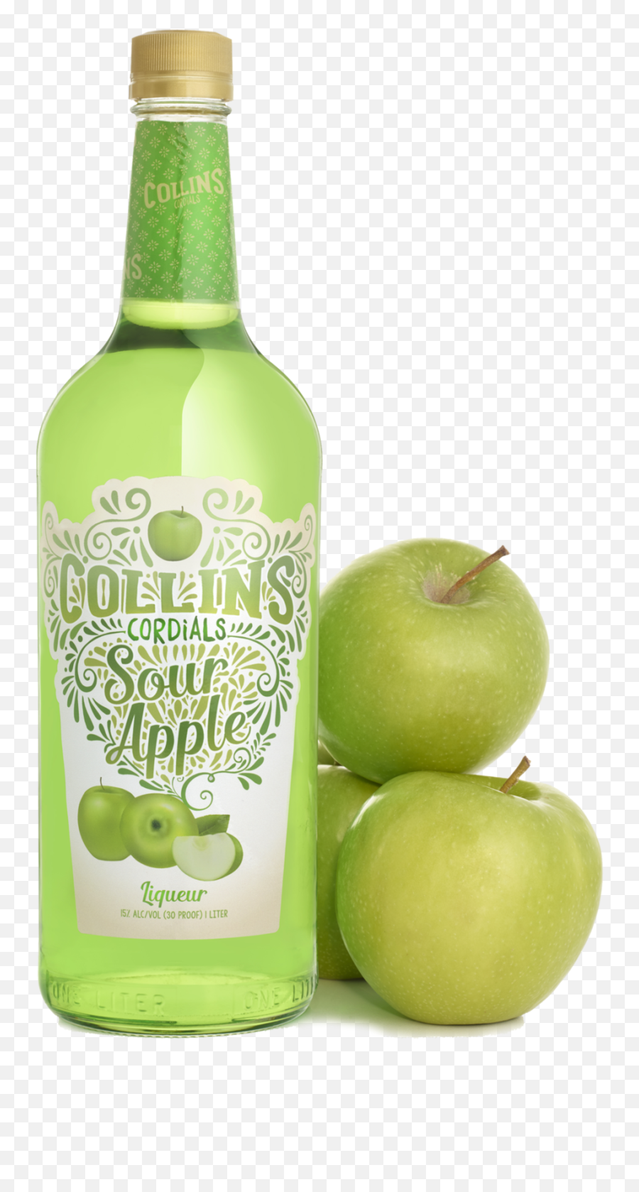 Sour Apple Liqueur Collins Cordials U2014 - Granny Smith Png,Green Apple Png